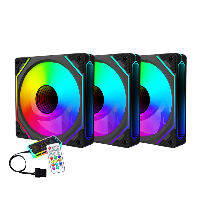 PRISM 4 PRO ARGB  3FAN KIT (BLACK) WITH ARGB CONTROLLER