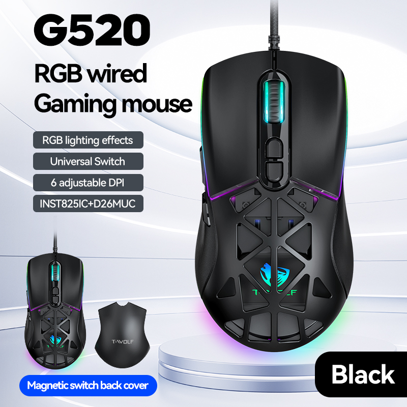 T-WOLF G520 Wired LED Gaming Mouse
